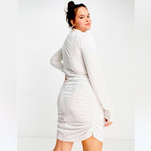 High neck white body con dress from ASOS - Picture 1 of 2